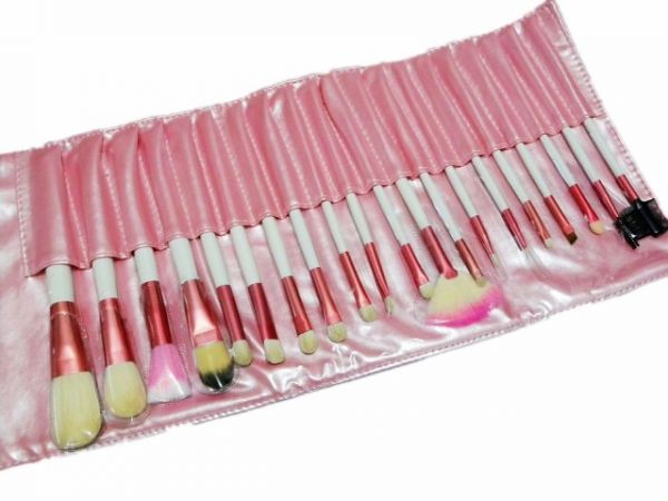 Pincéis 20 pçs - Branco e Rosa